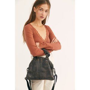 Free People Mini Willow Tote Bag / Black